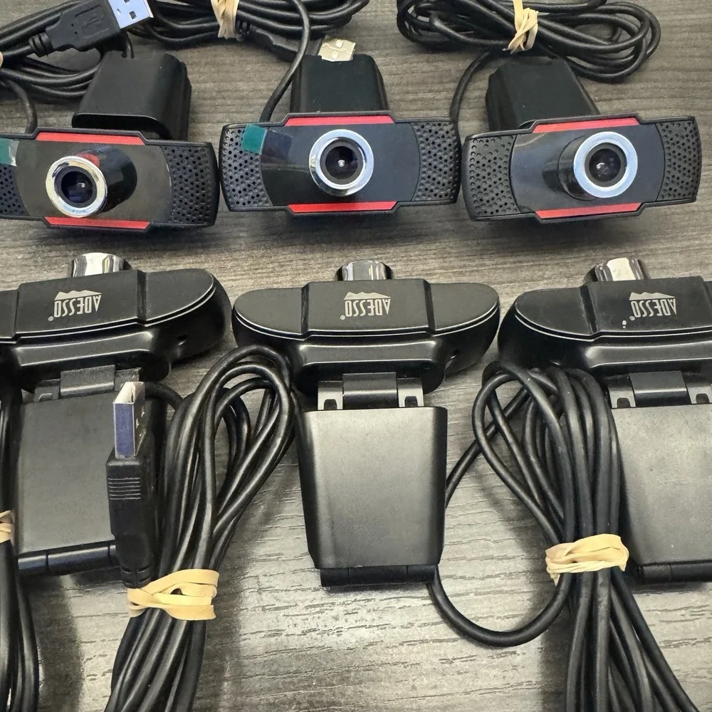 Lot of 6 Adesso CyberTrack H3 720p HD USB Webcam with‎ Built-In Microphone